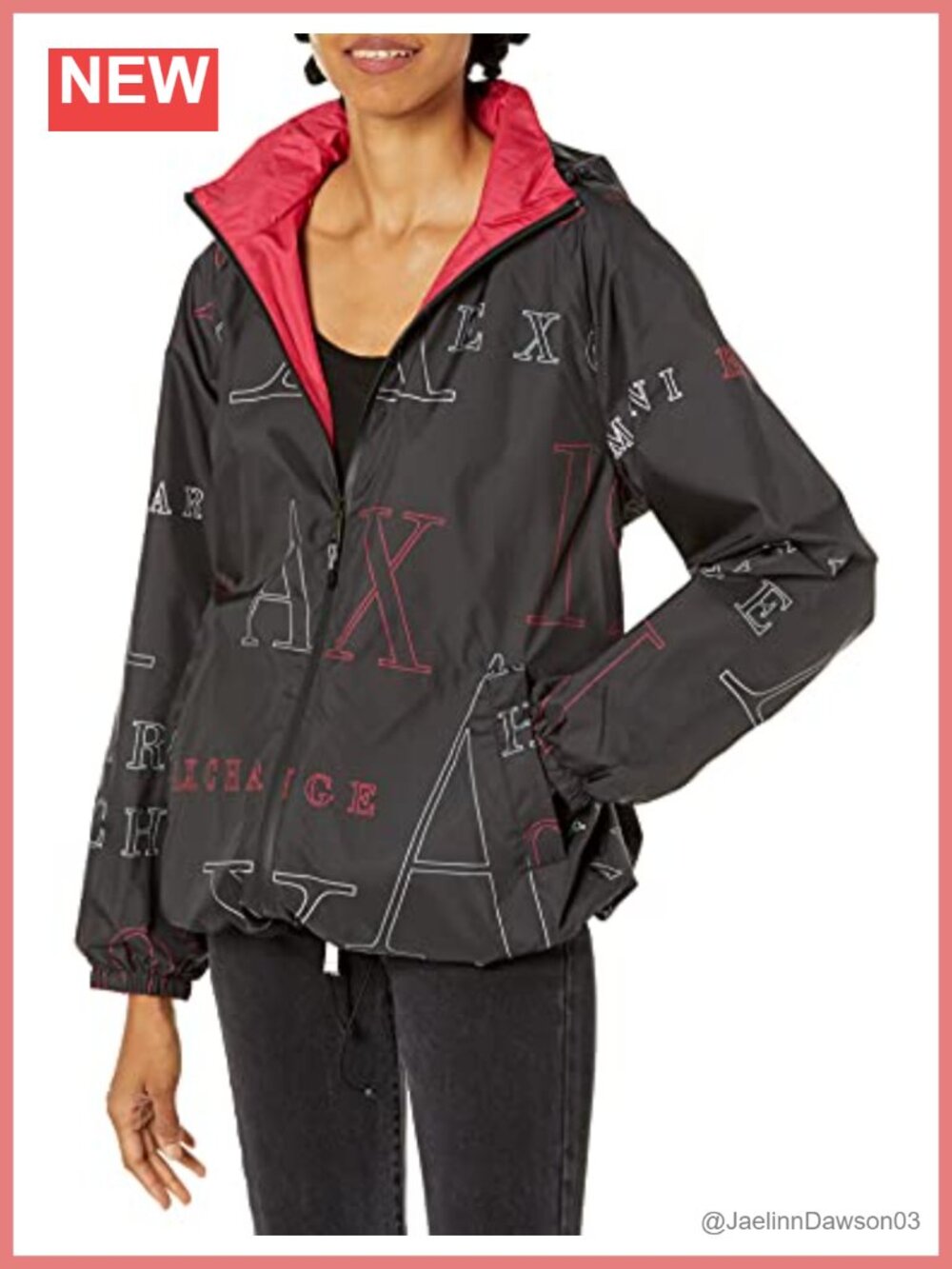 Armani Exchange 1991 Heritage Logo Mock Neck Zipper Jacket